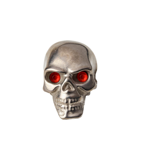 PINEWOOD DERBY TUNGSTEN SKULL WEIGHT WITH JEWEL EYES