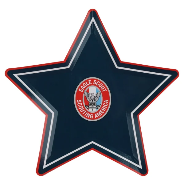 Eagle Scout Star Dessert Plates 9-Inch - 25pk