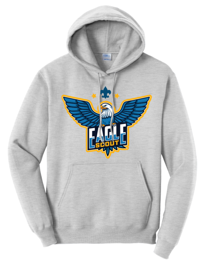 Eagle Scout Hoodie Color: Ash Small or Red 2XL (BARGAIN BIN)