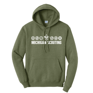 Michigan Scouting Logo Hooded Sweatshirt Adult Sizes - Image 3