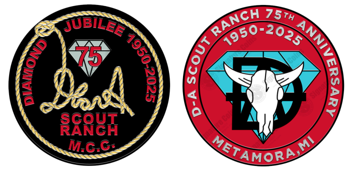 D-A Scout Ranch 75th Anniversary 2.5" Coin